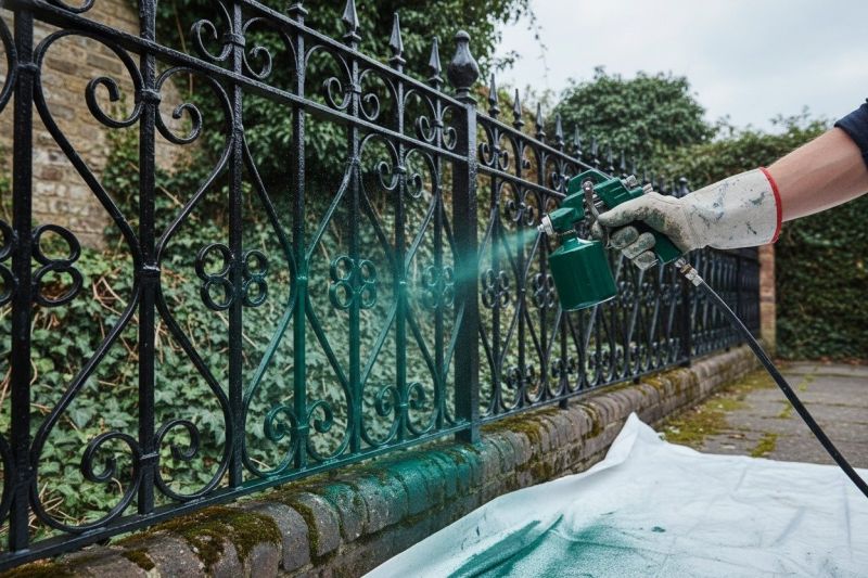 Galvanized Fence Painting in Waco, TX