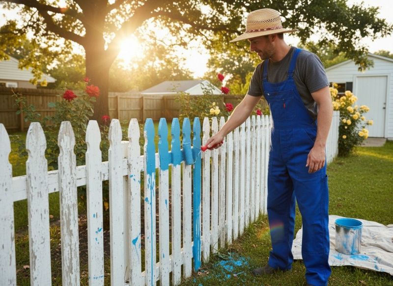 Metal Fence Painting in Waco, TX